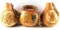 LOT OF 3 NATIVE AMERICAN HAND CARVED GOURD ART
