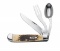 CASE AMBER BONE PEACH SEED JIG HOBO KNIFE 00052