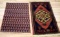 VINTAGE WOOL ORIENTAL PERSIAN SMALL RUG LOT OF 2