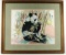 JEAN WILLIAMS ORIGINAL WATERCOLOR PANDA W BAMBOO