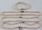 STERLING SILVER AND PEARL NECKLACE LOT