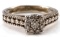 14KT WHITE GOLD AND CHOCOLATE DIAMOND HALO RING