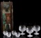 SET OF SMALL RIMMED WINE & CORDIAL GLASSES
