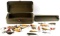 MISC VINTAGE FISHING LURES IN METAL TACKLE BOX