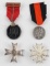 WWII GERMAN THIRD REICH ASSORTED LOT OF 4 MEDALS