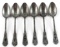 WWII GERMAN LOT OF 6 PEWTER AFRIKAKORPS SPOONS