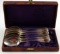 WWII GERMAN WAFFEN SS TEA SPOON LOT OF 6 IN BOX