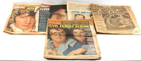VINTAGE 1970S ELVIS PRESLEY THE STAR NEWSPAPER LOT