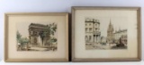 VINTAGE PARIS CITYSCAPE COLORED FRENCH ETCHING LOT