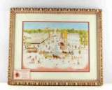 SALLIE MANET ALABAMA WATERCOLOR FOLK ART ORIGINAL