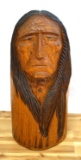 CHAINSAW CARVING OF NATIVE AMERICAN INDIAN WARRIOR