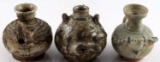 LOT OF 3 INDUS VALLEY ZOOMORPHIC POTTERY VASES