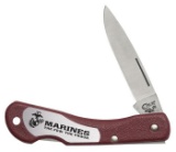 USMC MARINES BLACKHORN LOCK CASE KNIFE MIB