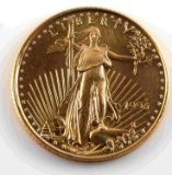 1996 GOLD AMERICAN EAGLE 1/10 OZ 5 DOLLAR BU COIN