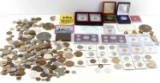 OVER 7 LBS OF U.S. WORLD COINS TOKENS & NUMISMATIC