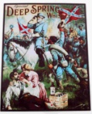 DEEP SPRING WHISKEY CONFEDERATE THEME WALL SIGN