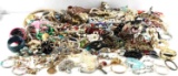 17 POUNDS OF UNSEARCHED VINTAGE COSTUME JEWELRY