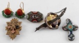 VICTORIAN COSTUME DAGGER & TAMBOURINE LOT 2-6.7cm