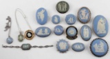WEDGWOOD CAMEO JEWELRY LOT OF 17 ASSORTED ITEMS