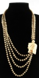 ANTIQUE AFRICAN ELEPHANT EFFIGY BONE NECKLACE