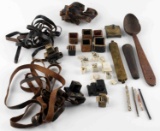 8 JEWISH RELIGIOUS ITEMS WWII ERA & LATER TEFILLIN