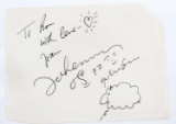 JOHN LENNON NOTE AND SIGNATURE 1977 AUTOGRAPH
