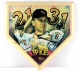 CAL RIPKEN  HOME PLATE PLAQUE AUTOGRAPHED WITH COA