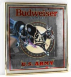 BUDWEISER SALUTES THE US ARMY 1992 FRAMED MIRROR