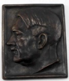 WWII GERMAN ADOLF HITLER BRONZE PLAQUE HANGING