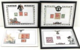 LOT OF 16 WWII GERMAN STAMPS RAD SWASTIKA MORE