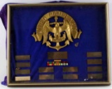 US NAVY RETIRED EMC RIBBON & DUTY STATION FRAME
