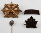 WWI CANADA BADGE & IMPERIAL AERIAL GUNNER BADGE