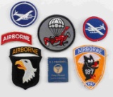 WWII US ASSORTED AIRBORNE LOT OF 6 PATCHES