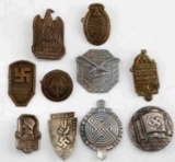 WWII GERMAN 3RD REICH TINNIES TINNIS LOT OF 10