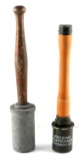 LOT OF 2 WWII GERMAN PRACTICE STICK GRENADES