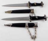 LOT OF 2 GERMAN ARMY SA SS DAGGERS REPRODUCTION