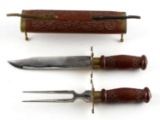 VINTAGE STYLE INDIAN KNIFE AND MEAT FORK SET