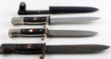 WWII GERMAN 3RD REICH LOT OF 3 HITLER YOUTH KNIVES