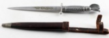 STEEL GERMAN DAGGER WITH EAGLE POMMEL & SHEATH