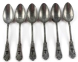WWII GERMAN LOT OF 6 PEWTER AFRIKAKORPS SPOONS