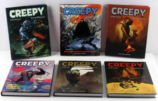 CREEPY HARDCOVER COMIC BOOK ARCHIVES LOT OF 6