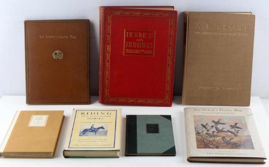 7 ANTIQUE DERRYDALE PRESS BOOKS ON EARLY SPORTS