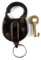ANTIQUE SOUTHERN RAILWAY PADLOCK AND KEY