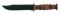 USMC BROWN LEATHER HUNTER MARINE KNIFE 00334