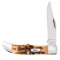 CASE KNIFE AMBER BONE PEACH SEED JIG POCKET HUNTER