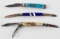 LOT OF 3 MOTHER OF PEARL CASE POCKET KNIVES