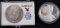 2007 SILVER EAGLE PROOF & 1987 SILVER EAGLE COIN