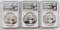 3 1917 CHINA 10 YUAN NGC MS70 1ST DAY ISSUE SILVER