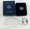 1 OUNCE AMERICAN EAGLE SILVER PROOF COIN W BOX