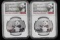 2 2017 CHINA 10 YEN  SILVER PANDA NGC MS70